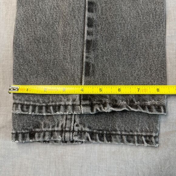VTG Levis 505 Jeans Men 33x30 Black Marbled Regular Straight Leg Denim Y2K STAIN - Picture 11 of 13
